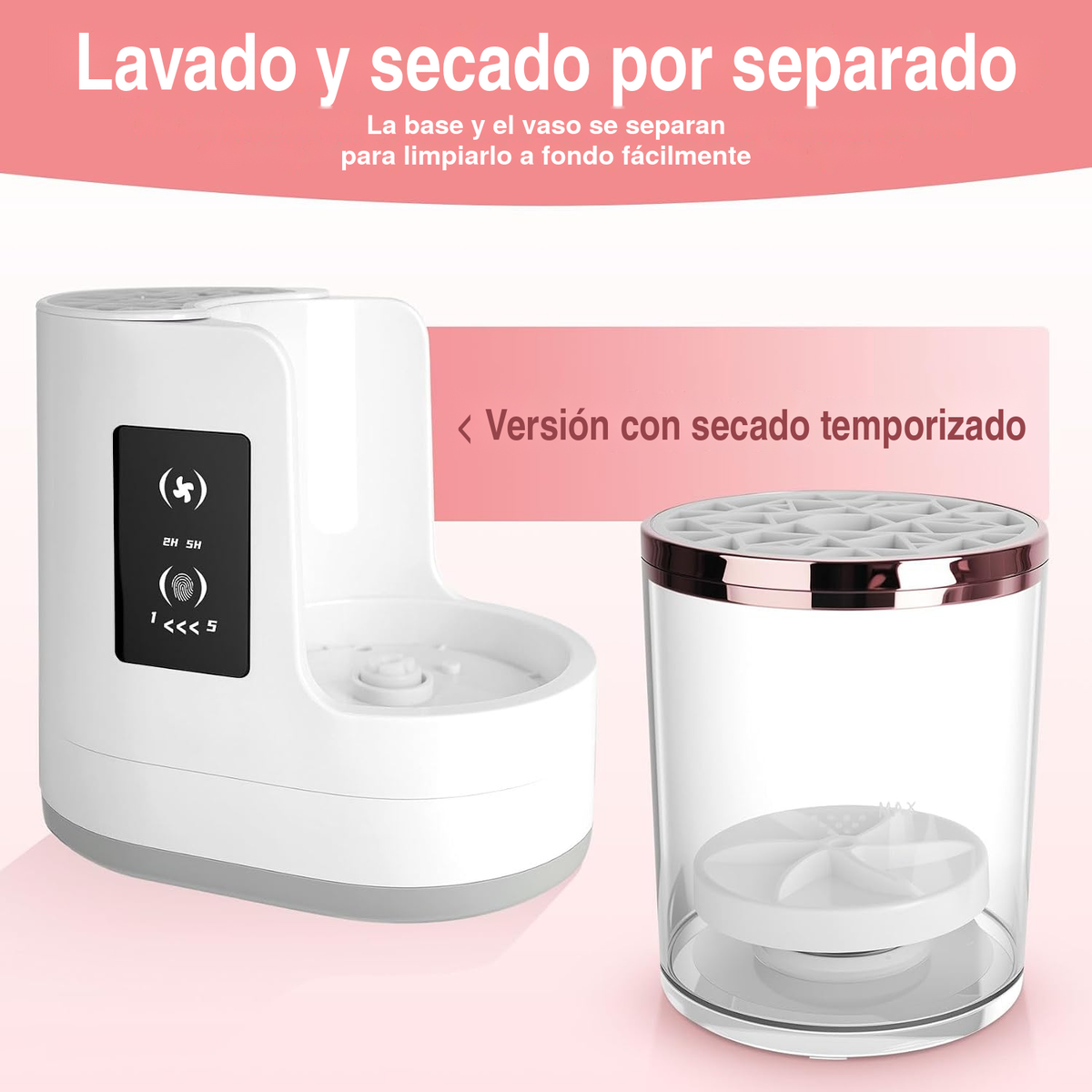 BrushSpa – Limpiador y Secador Eléctrico de Brochas de Maquillaje 2 en 1